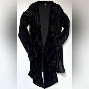 W by Worth Cold Shoulder Velvet Cardigan | P